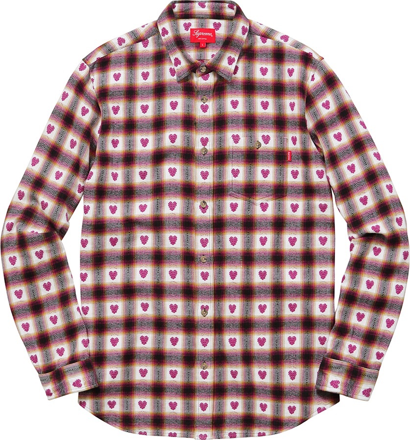 Hearts Plaid Flannel Shirt view 2